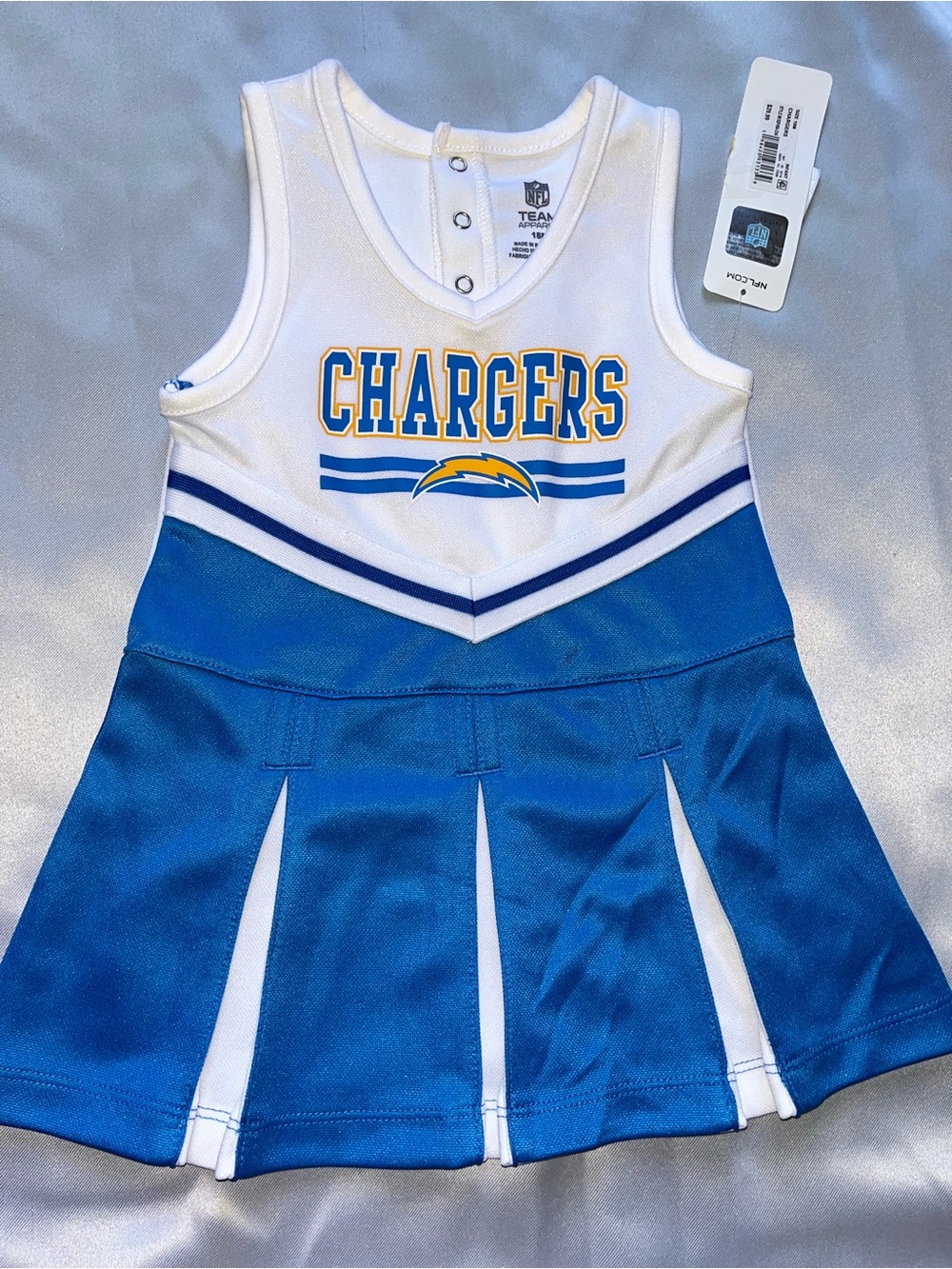 NFL Team Apparel Los Angeles Chargers Infant Girls Dress